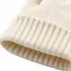 Off-white knitted gloves for women, warm and anti-slip touch screen style for autumn and winter Application Scenario